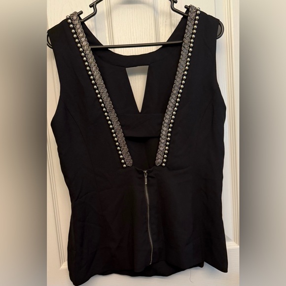 Embellished Black Sleeveless Top - Picture 2 of 2